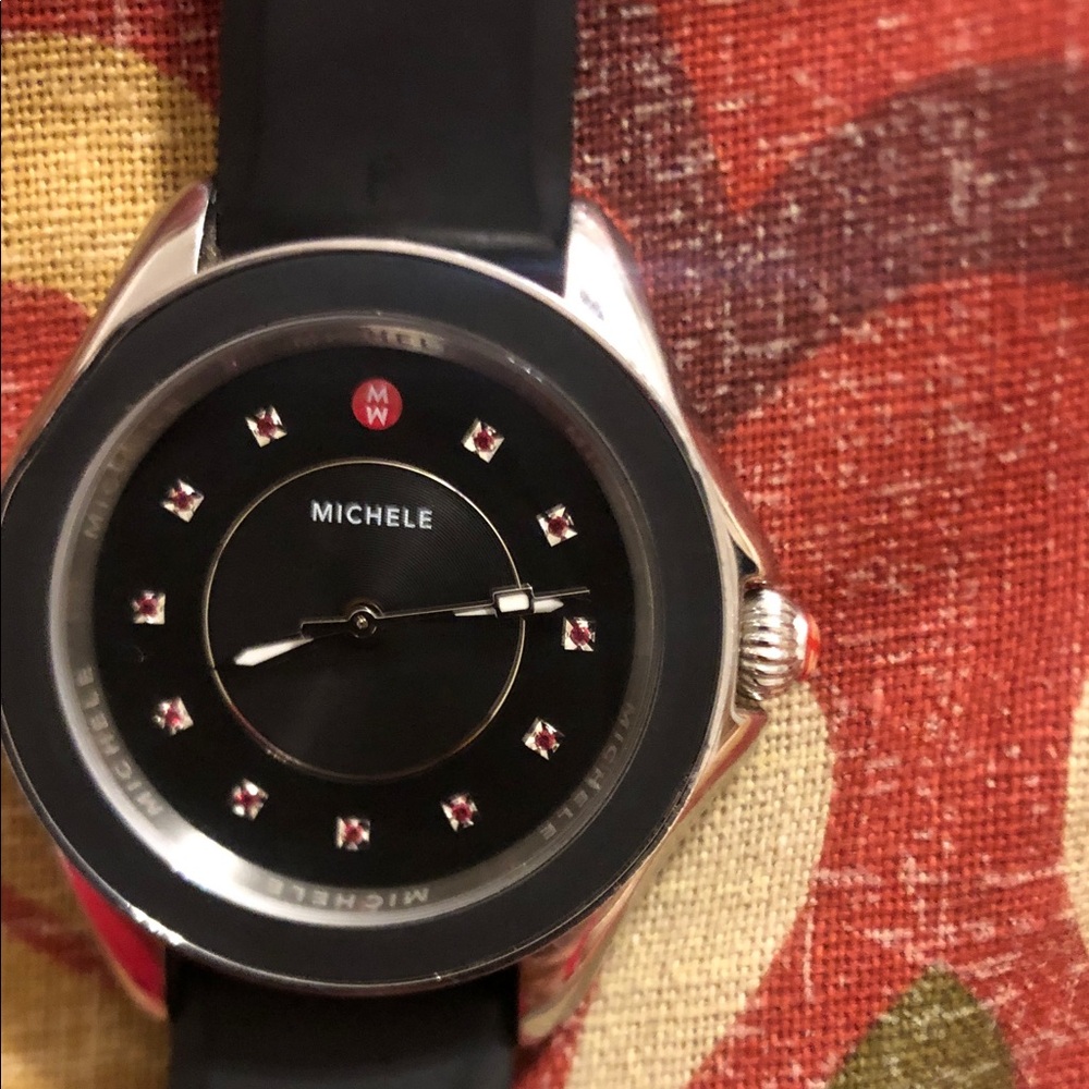 Michele Elegant Black and Silver watch - Picture 2 of 8